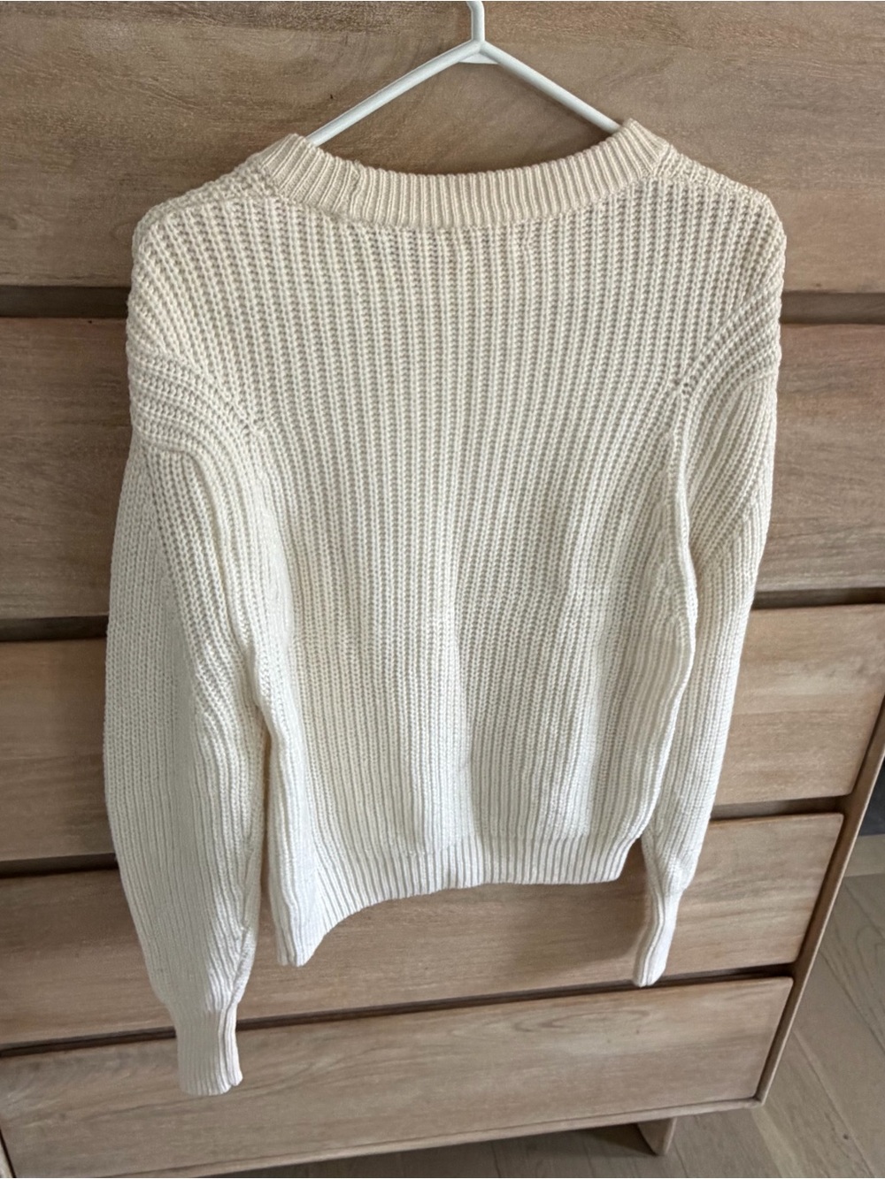 Wilfred Cream Textured Cable Crewneck Sweater - Picture 4 of 4
